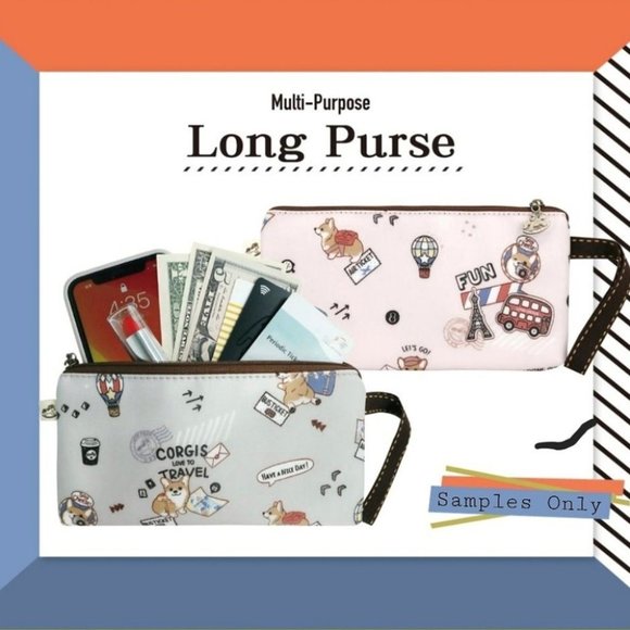 Waterproof Bichon Long Coin Purse Wristlet Bag - Picture 5 of 8